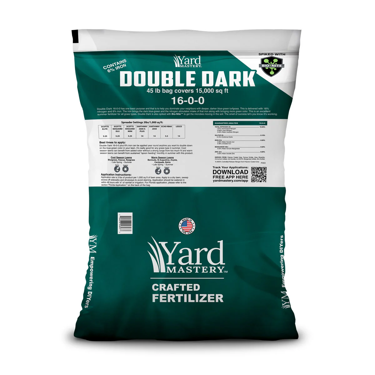 16-0-0 Double Dark 6% Iron - Bio-Nite - Granular Lawn Fertilizer | Yard Mastery (wholesale) - Image 3