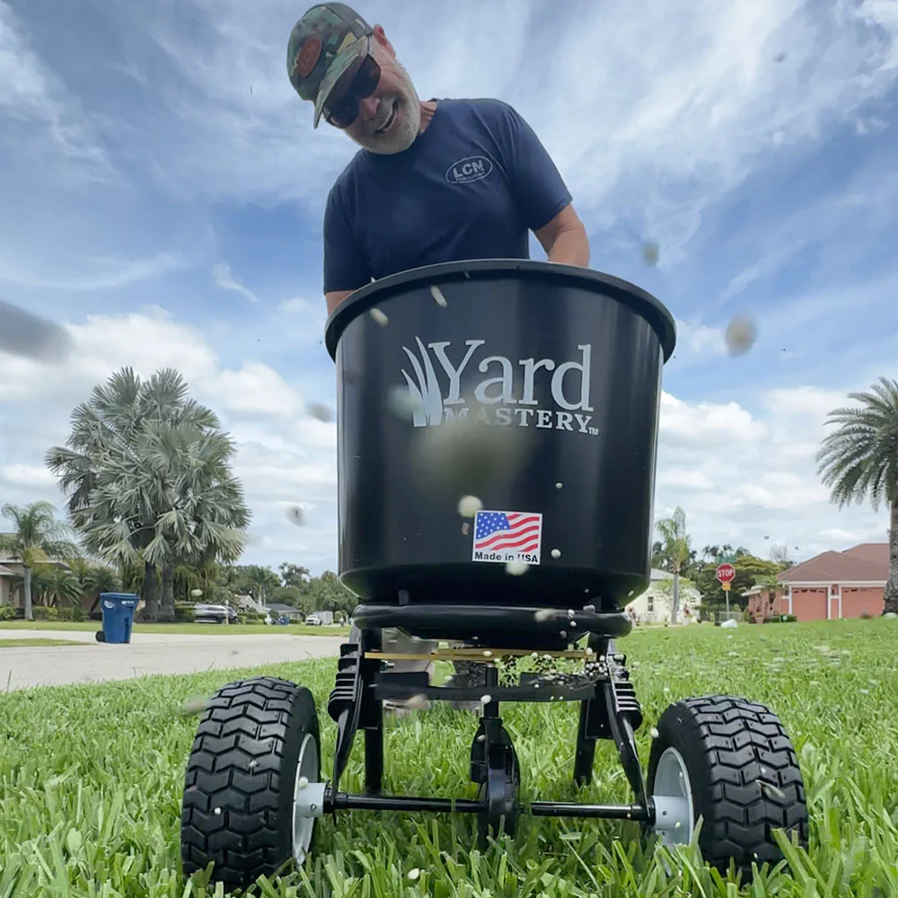Yard Mastery 40 LB Residential Broadcast Spreader (Pre-Assembled) - Image 4